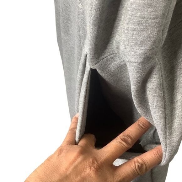 MILLY Lt Grey Marled T Back Knit Dress Size Medium - Picture 5 of 15